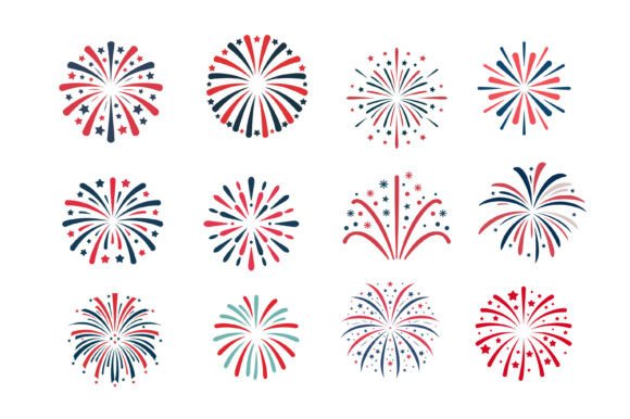 Download 4th of July Fireworks Vector Clipart Set - Vector Collection