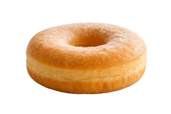 Download Golden Doughnut with Powdered Sugar PNG - Premium Resources