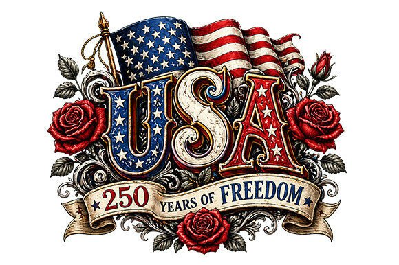 Download USA 250 Years PNG Patriotic Roses Art - Roses Collection