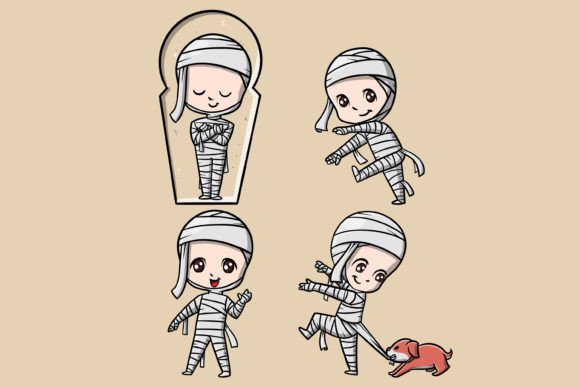 Download Cute Mummy Vector Cartoon - Vector Collection