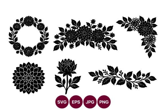 Download Floral Vector Borders and Wreaths - Vector Collection