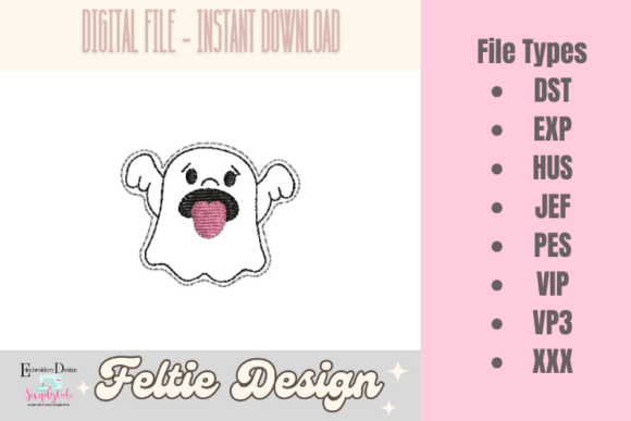 Download Baby Ghost ITH Feltie Design - Premium Resources