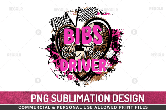 Download Bibs on the Driver Sublimation Design - Bibs Collection